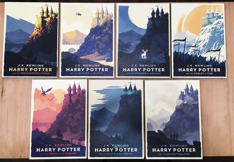 Combo 7 Cuadros Posters Harry Potter B - comprar online