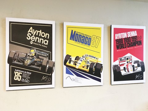 Combo 3 cuadros Ayrton Senna - comprar online