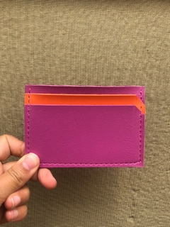 Carteira NY Duo • Pink & Laranja• Peça Única