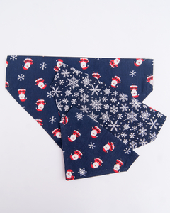 Bandana • Noel e flocos azul marinho