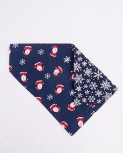 Bandana • Noel e flocos azul marinho - comprar online