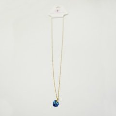 CADENA DIJE CORAZON CRISTAL AZUL - comprar en línea