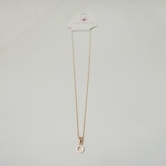 CADENA DIJE ARO CON PIEDRA ROSADO - buy online