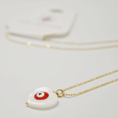 CADENA DIJE CORAZON CONCHA OJO - comprar en línea