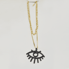 COLLAR DOBLE DIJE OJO - comprar en línea