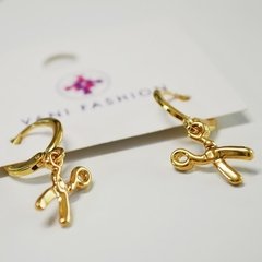 ARETES TIJERA MINI DORADO