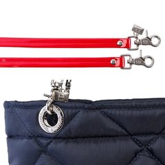 BOLSA SUNDAR ROMBOS ZIPPER AZUL MARINO - tienda en línea