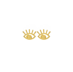 ARETES DE OJO DORADOS