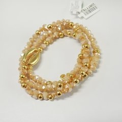 Imagen de PULSERA TRIO CRISTAL BEIGE