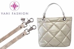 BOLSA SUNDAR ROMBOS ZIPPER DORADA - buy online
