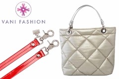 Image of BOLSA SUNDAR ROMBOS ZIPPER DORADA