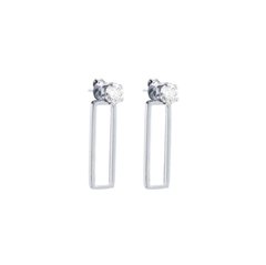 ARETES CON RECTANGULO Y CRISTAL - buy online