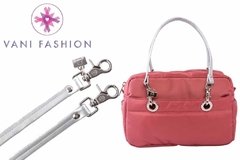 BOLSA SUNDAR CROSS BODY CHICA MARSALA CON ASAS CORTAS plata