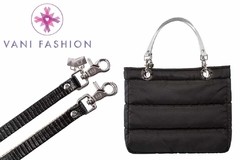 Bolsa Sundar Básica Zipper  Negra con asas negras