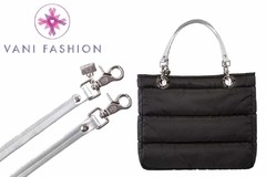 Bolsa Sundar Básica Zipper  Negra con asas plata