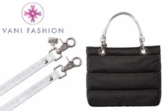 Bolsa Sundar Básica Zipper  Negra con asas plata