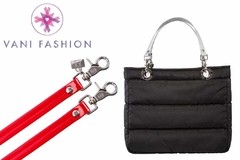 Bolsa Sundar Básica Zipper  Negra con asas rojas