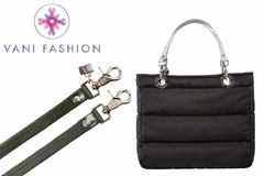 Bolsa Sundar Básica Zipper  Negra con asas verde