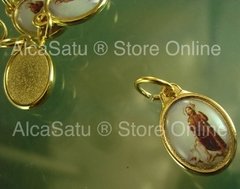 10 Medallas Dijes San Roque Esmaltada 1,9cm Doradas - alcasatu 