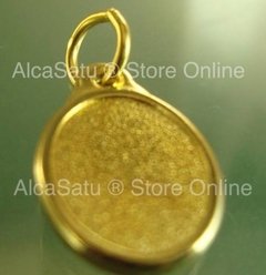 10 Medallas Dijes Virgen Auxiliadora Esmaltada 1,9cm Dorada - alcasatu 