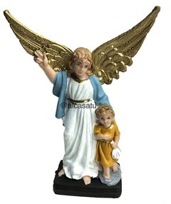 estatua angel de la guarda con nino alcasatu