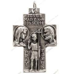 100 Cruz Medalla Sagrada Familia San Cristóbal Italia 35mm - comprar online