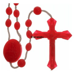 Rosario de nailon plastico para souvenir comunion religion rezar alcasatu varios colores importado de italia