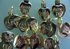 10 Agnus Dei Pascua Reliquia medalla dije italiana dorada - comprar online