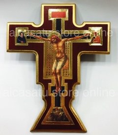 Cruz Giotto Madera y dorado grande crucifijo colgar 21 x 16 cm - tienda online