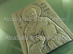 Cuadro Ortodoxo Plata San Nicolás Madera Garantía Italiano - comprar online