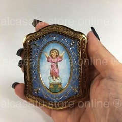 cuadro divino niño yo reinaré dorado souvenir religión cunero italiano - comprar online