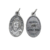 10 Medalla San Francisco de Sales de 22 mm Plateada Ovalada Italiana