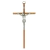 Cruz Crucifijo Madera Varilla Cristo Plateado 16cm (Italy)