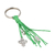 Llavero Cuerda Color Metal Plateado Cruz Verde Souvenirs Italy