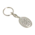 Llavero Schoenstatt Sagrada Familia Plateada Oval Souvenirs Italy