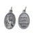 Medalla Santa Juana de Arco de 22 mm Plateada Ovalada