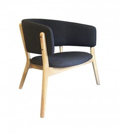 Sillon Olaf Negro Madera Clara