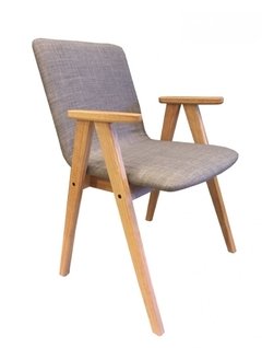 Silla Gotland Gris Claro Madera Clara