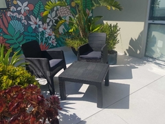 Set Mesa 70x70 + 2 Sillones Milo