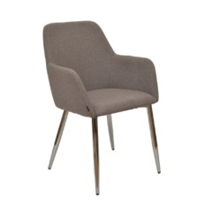 Sillon Thea Gris pata Cromada