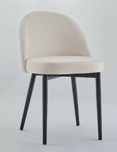 Silla Nido Tapizada Beige Pata Negra