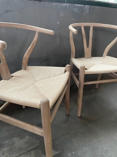Silla Wishbone Madera Lavada