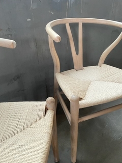 Silla Wishbone Madera Lavada