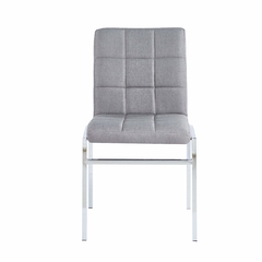 Silla Marlon Lino Gris base Cromada