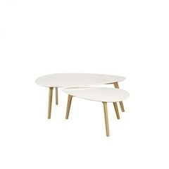 Mesa Ratona Madera Blanca Meet x2