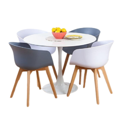 Mesa Tulip Laqueada 1 Metro + 4 Sillones Tulip