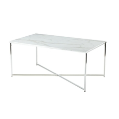 Mesa Gotta Marmol base Cromada 110x60
