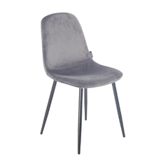 Silla New Eames Tapizada Pana Gris Oscuro Pata Negra