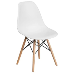 Mesa de Vidrio 120x80 + 4 sillas eames color BLANCO