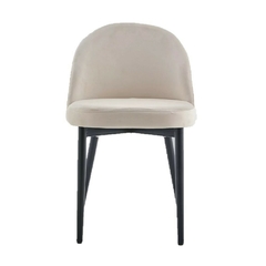 Silla Nido Tapizada Beige Pata Negra